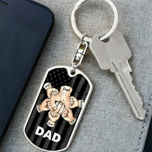 To My Daddy,Never Forget That I Love You -Personalized Aluminum Keychain