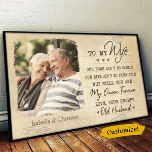 You're My Queen Forever - Upload Image, Gift For Couples - Personalized Canvas