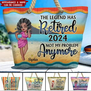 The Legend Has Retired Vintage - Personalized Beach Bag