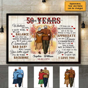 Anniversary We're A Team Personalized Canvas