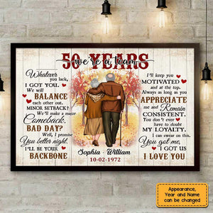 Anniversary We're A Team Personalized Canvas