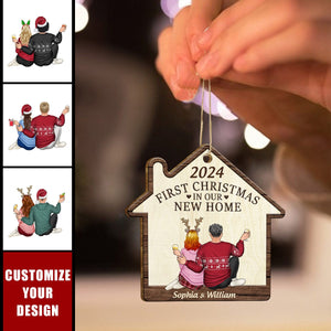 First Christmas In Our New Home - Personalized Custom Shaped Wooden Ornament