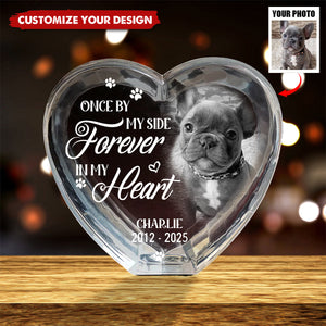 Custom Photo Your Love Lives On In My Heart - Pet Memorial Personalized 3D Crystal
