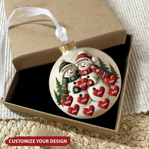 Grandpa&Grandma Dad&Mom Merry Christmas - Personalized Custom Ornament