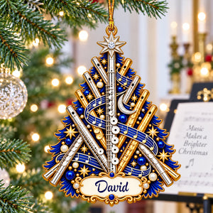 Personalized Flute Christmas Ornament,Gift For Flute Players