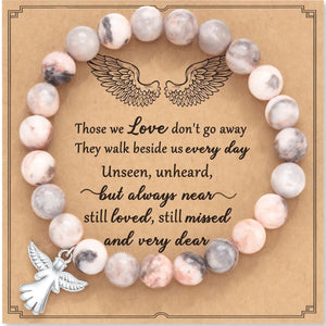 Those We Love Don't Go Away Natural Stone Stretch Bracelet