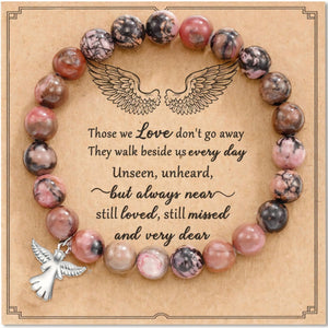 Those We Love Don't Go Away Natural Stone Stretch Bracelet