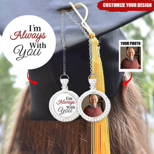 Rotating Rhinestone Graduation Memorial Photo Charm