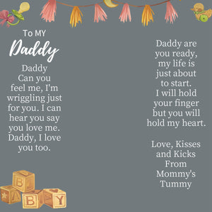 Daddy To Be Keepsake Gift From Baby Bump - Personalized Stainless Steel Keychain