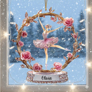 Custom Name Ballerina Acrylic Ornament, Ballerina Gift