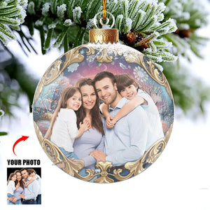Family Christmas Bauble Shaped - Custom Acrylic Ornament