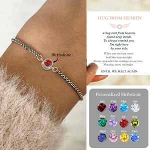 Unitil We Meet Again-Personalized Birthstone Memorial Bracelet