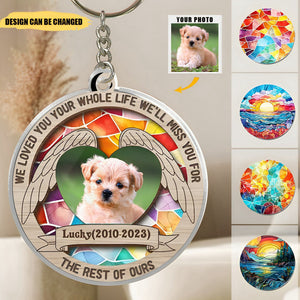 I Loved You Your Whole Life I'll Miss You For The Rest Of Mine-Personalized Memorial Keychain