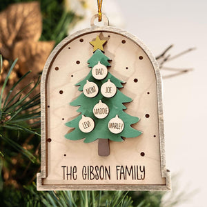 Custom Family Christmas Tree 3D Ornament, Family Gift