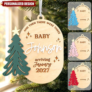 Personalized Baby Announcement Ornament, Expecting Parents Gift
