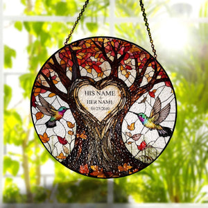 Personalized Tree of Life Acylic Suncatcher – Anniversary Gift