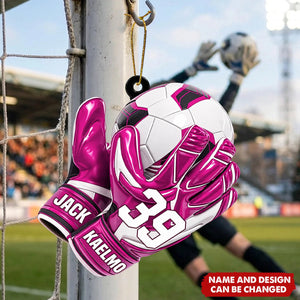 Personalized Soccer Goalie Ornament, Goalkeeper Keepsake For Him