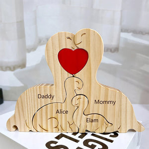 Personalized Dinosaur Wooden Puzzle-Father's Day Gift, Family Gift