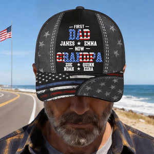 First Dad Now Papa - Personalized Custom Classic Cap