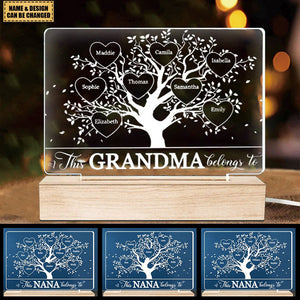 This Grandma Belongs To - Family Personalized Custom 3D LED Light