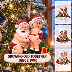 Custom Funny Wooden Ornament - Personalized Anniversary Christmas Wedding Gifts