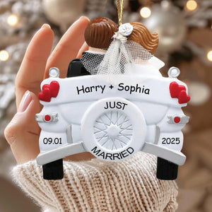 Just Married Ornament- Personalized Custom Gifts for Newly Weds