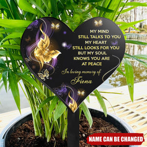 My Mind Heart Personalized Custom Garden Plants Stake