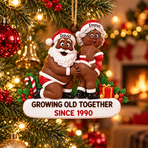 Custom Funny Wooden Ornament - Personalized Anniversary Christmas Wedding Gifts