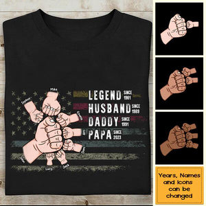Legend Husband Daddy Papa Personalized Shirt