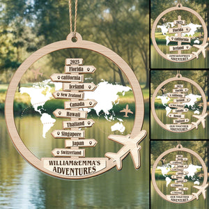 Travel Couple Goal, Destination Of All Year - Personalized Ornament
