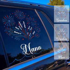 Personalized 4th Of July Sticker With Kids Names