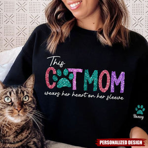 Personalized Sweatshirt With Dog & Cat Names, Gift For Fur Mom