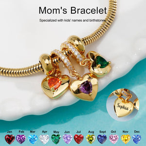Personalized Birthstone Love Snake Bone Bracelet-Gift For Mom