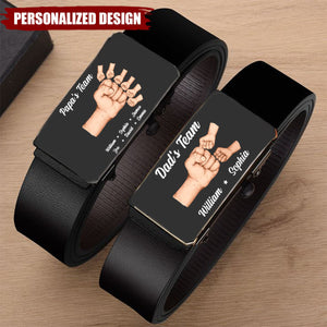 Squad Of Daddy - Personalized Printed Father's Day Belt