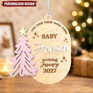 Personalized Baby Announcement Ornament, Expecting Parents Gift