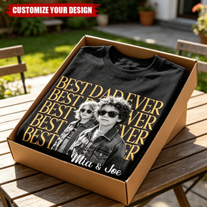 Personalized Dad Shirt With Kids Photo, Fathers Day Gift