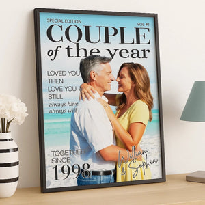 Custom Couple Photo Poster - Personalized Gifts For Husband And Wife