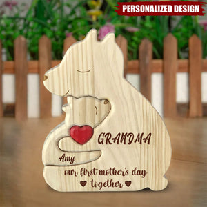 Personalized Bear Mom & Kid Puzzle, Mother's Day Gift