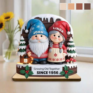 Couple Growing Old Together Plaque, Personalized Christmas Keepsake