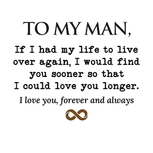 To My Man,Personalized Dual Name Infinity Leather Bracelet