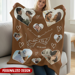 Anniversary Gift Custom Photo Name Blanket