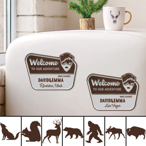 Personalized Adventure Wood Fridge Magnet
