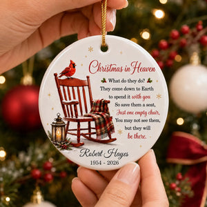 Personalized Christmas In Heaven Memorial Ornament