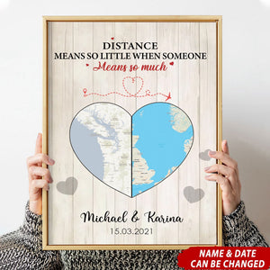 I Love You More Than The Miles Between Us Personalized Gifts Custom Canvas