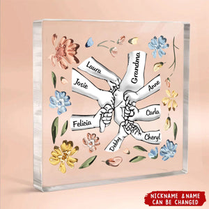 Hand In Hand, I Will Always Protect You - Personalized Acrylic Plaque