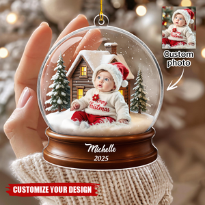 Personalized Baby Photo Ornament-Christmas Gift For Grandchildren