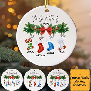 Ceramic Ornaments For Family, Custom Ornaments Family Christmas Gifts