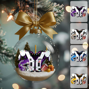 Personalized American Football Christmas Ornament
