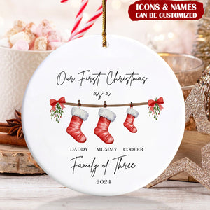 First Christmas As A Family Personalised Ornament