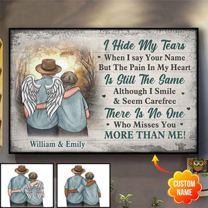 There Is No One, Who Misses You More Than Me - Memorial Personalized Canvas